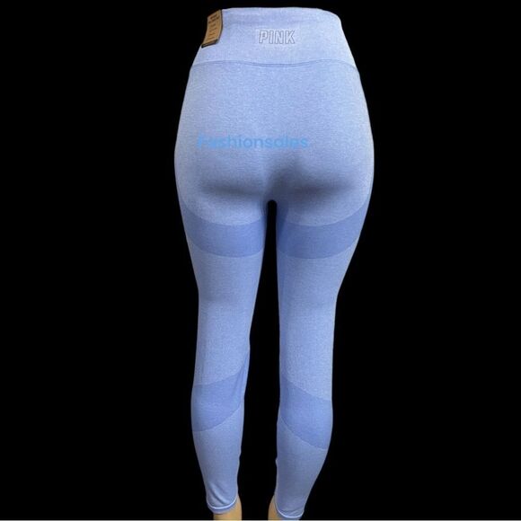 Victoria Secret PINK Seamless Workout Tight High Waist Full length tight blue - Picture 3 of 4